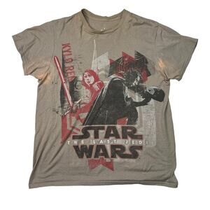 Disney Parks Star Wars The Last Jedi Kylo Ren T-Shirt Brown FLAW Adult Medium